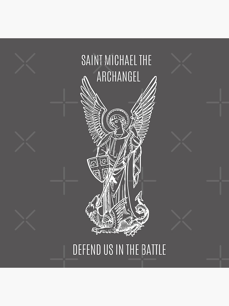 "saint michael archangel defend us in battle prayer" Poster by bonumagit Redbubble