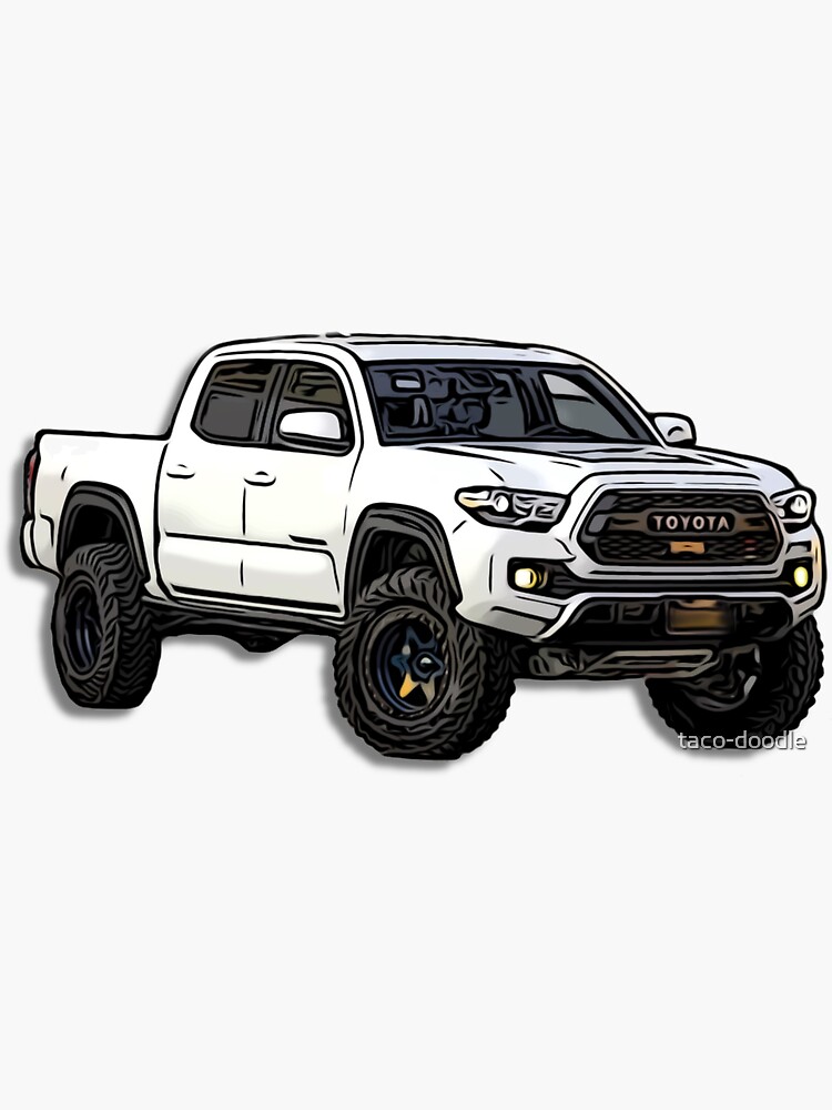 "Toyota Truck" Sticker for Sale by tacodoodle Redbubble