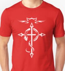 White Fullmetal Alchemist Flamel Slim Fit T-Shirt