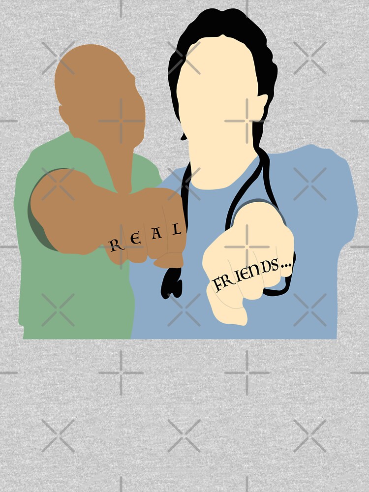 "Scrubs Turk & JD Fake Doctors, Real Friends" Kids Pullover Hoodie