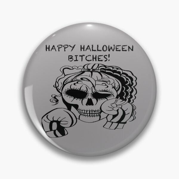 Item preview, HAPPY HALLOWEEN BITCHES! Skull Boxer on grey background, Boxing, Box, Boxer, gothic, halloween, spooky designed and sold by IslesArt.