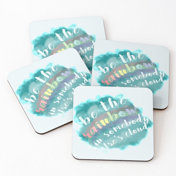 Item preview, "Be the rainbow in somebody else's crowd" on watercolor background designed and sold by ManyaMalhotra.