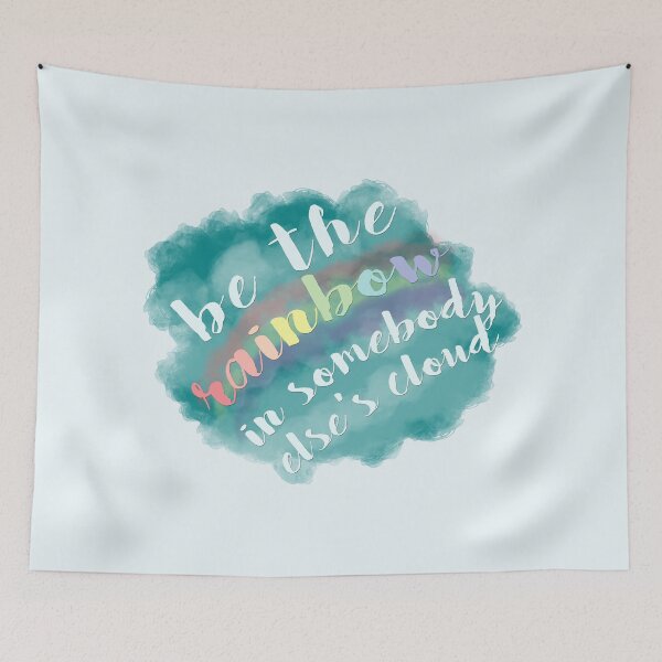 Item preview, "Be the rainbow in somebody else's crowd" on watercolor background designed and sold by ManyaMalhotra.