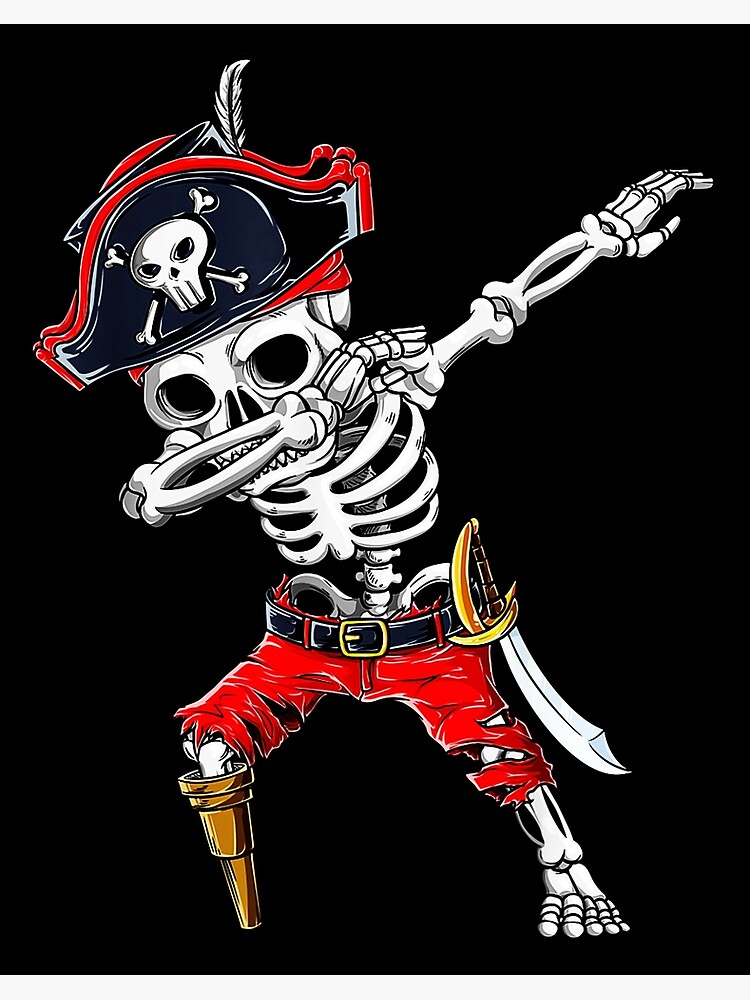 Dabbing Skeleton Pirate | Art Board Print