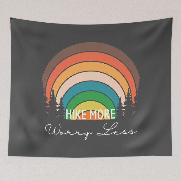 Item preview, Hike More | Worry Less | Retro Sunset designed and sold by DevlynnDesigns.