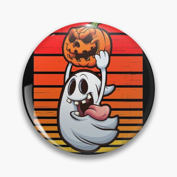 Item preview, Happy little ghost with pumpkin FTF geocaching designed and sold by portrait4you.