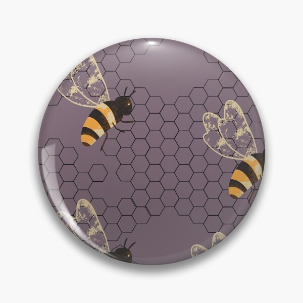 Item preview, Bee on Purple Honeycomb designed and sold by Carolina Jost.