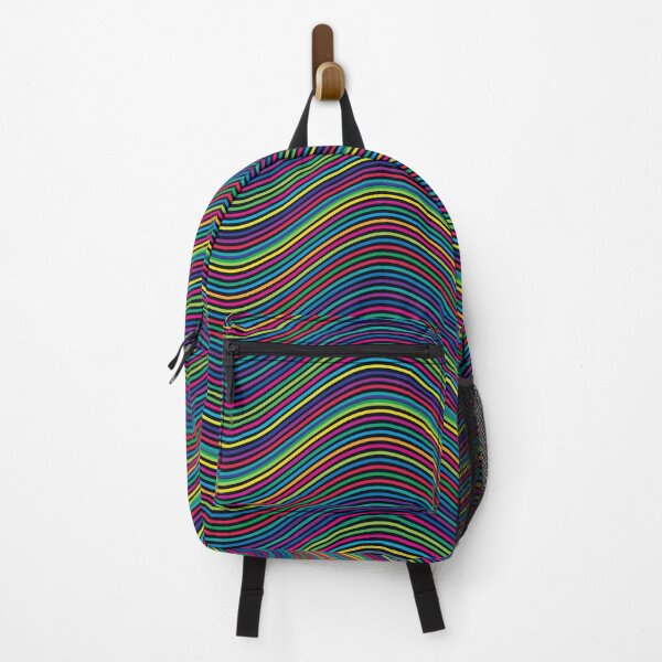 Item preview, Rainbow colors abstract retro wavy pattern designed and sold by likebakerdo.