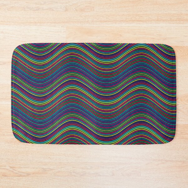 Item preview, Rainbow colors abstract retro wavy pattern designed and sold by likebakerdo.