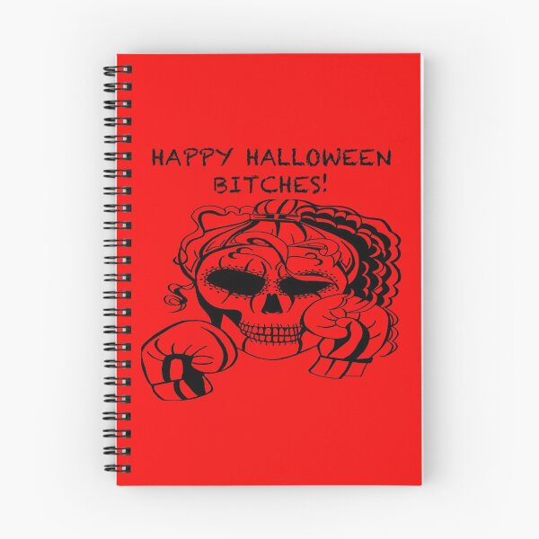 Item preview, HAPPY HALLOWEEN BITCHES! Skull Boxer on red background, Boxing, Box, Boxer, gothic, halloween, spooky designed and sold by IslesArt.