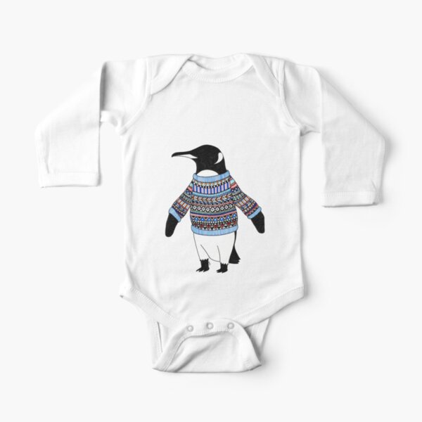 Penguin Long Sleeve Baby One-Piece