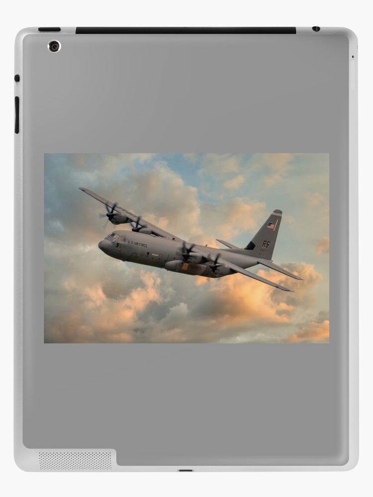 C-130 Hercules Silhouette Retro Sunset Airplane Flying C130 Tote Bag