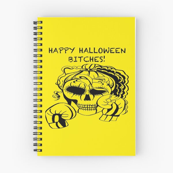 Item preview, HAPPY HALLOWEEN BITCHES! Skull Boxer on yellow background, Boxing, Box, Boxer, gothic, halloween, spooky designed and sold by IslesArt.