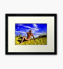Dune Nude Hunk Framed Print