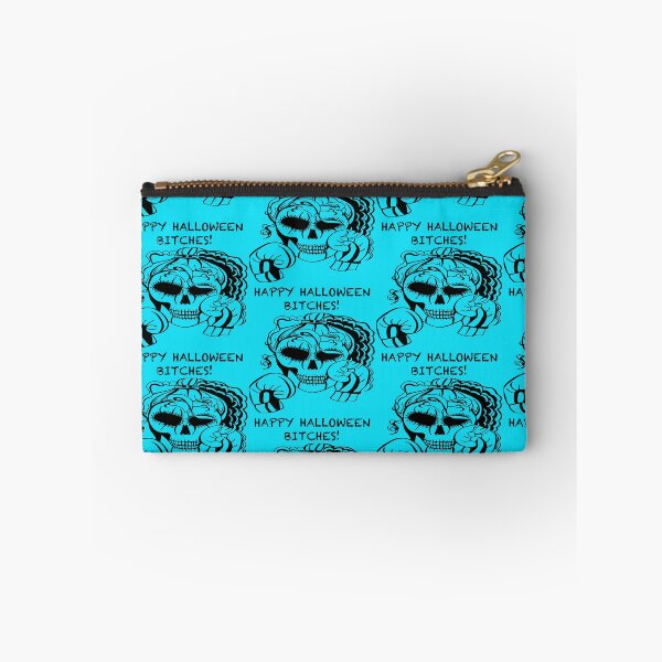 Item preview, HAPPY HALLOWEEN BITCHES! Skull Boxer on BLUE background, Boxing, Box, Boxer, gothic, halloween, spooky designed and sold by IslesArt.