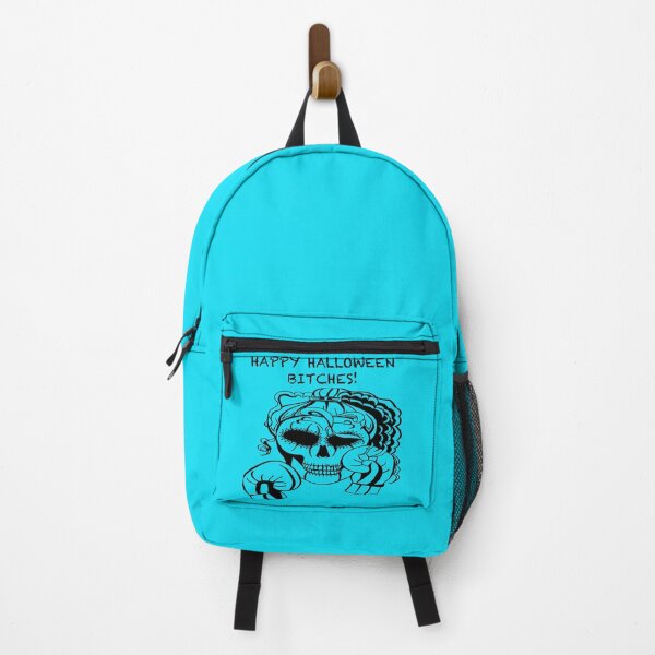 Item preview, HAPPY HALLOWEEN BITCHES! Skull Boxer on BLUE background, Boxing, Box, Boxer, gothic, halloween, spooky designed and sold by IslesArt.