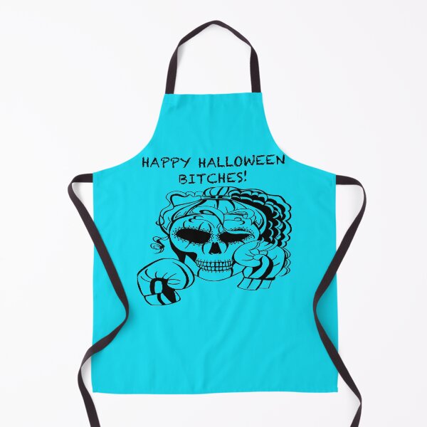 Item preview, HAPPY HALLOWEEN BITCHES! Skull Boxer on BLUE background, Boxing, Box, Boxer, gothic, halloween, spooky designed and sold by IslesArt.