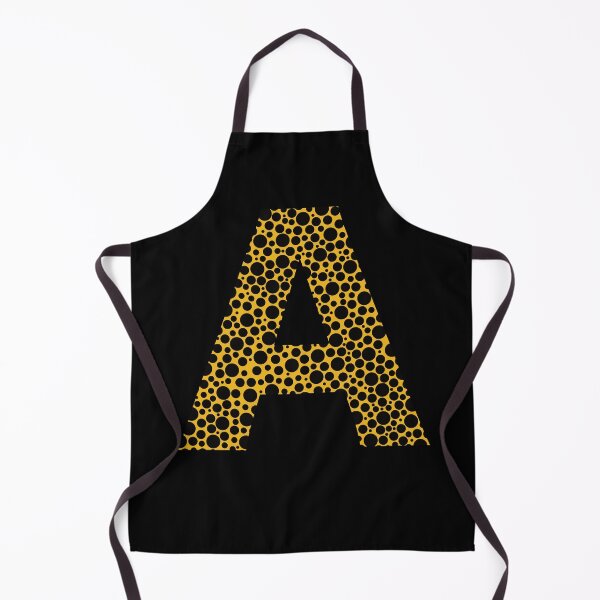 Item preview, Black polka dots on yellow monogram designed and sold by avion-en-papier.