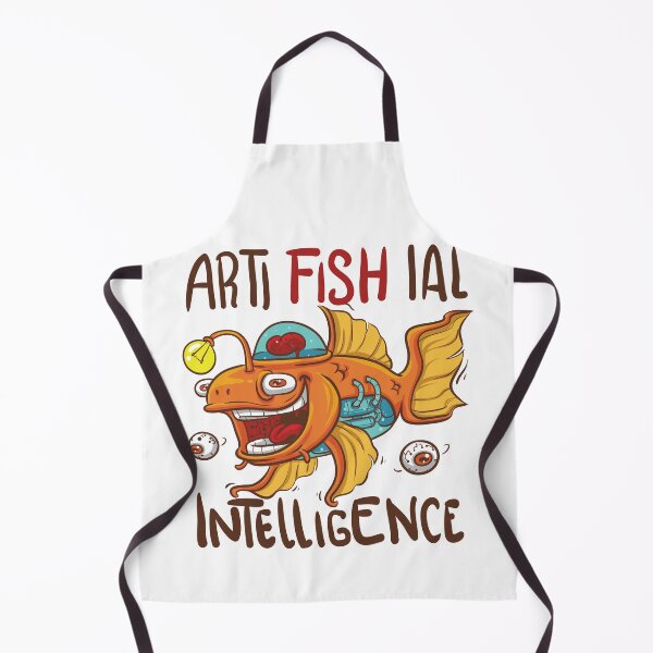 Cute robot fish - artifishial intelligence Apron