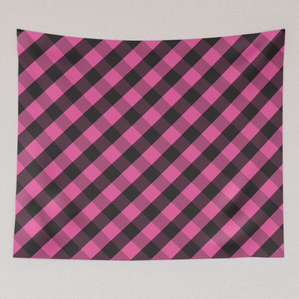 Item preview, Dark Pink and Black Check Gingham Plaid designed and sold by SqueakyRicardo.