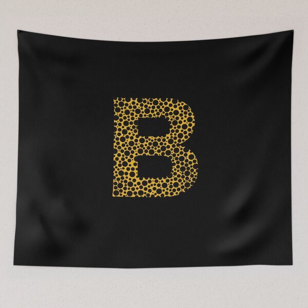 Item preview, Black polka dots on yellow monogram designed and sold by avion-en-papier.