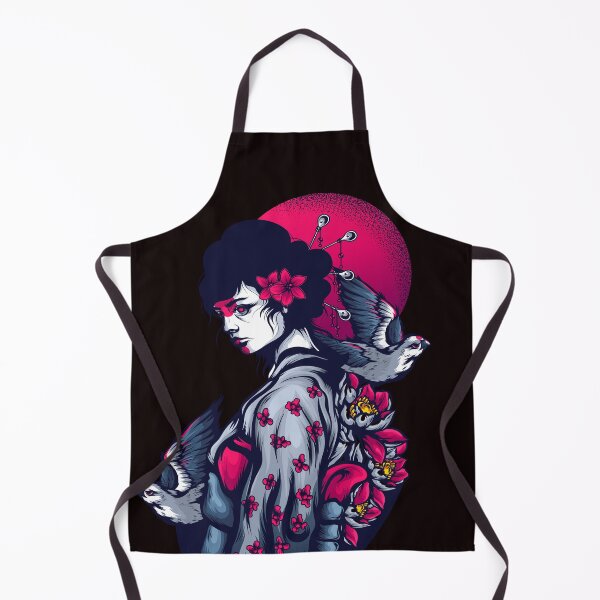 Item preview, Japanese Geisha in Lotus Flower Kimono designed and sold by Mareom Design.