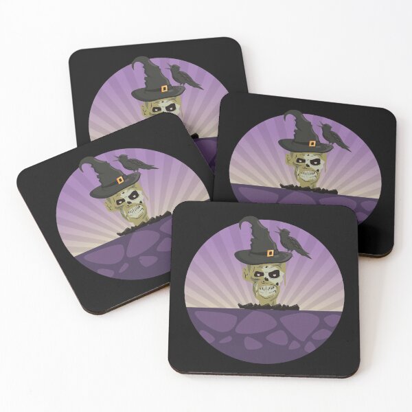 Item preview, Spooky Halloween Skull Crow Retro designed and sold by SAVWIS.