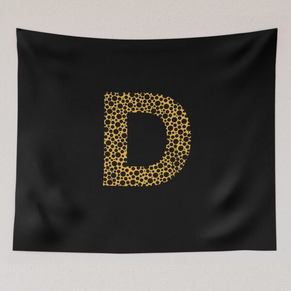 Item preview, Black polka dots on yellow monogram designed and sold by avion-en-papier.