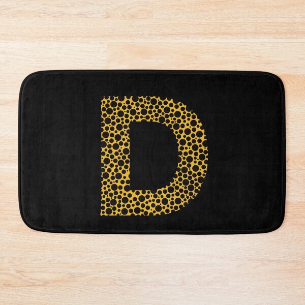 Item preview, Black polka dots on yellow monogram designed and sold by avion-en-papier.