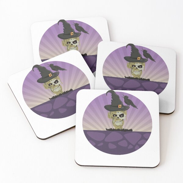 Item preview, Spooky Halloween Skull Crow Retro designed and sold by SAVWIS.