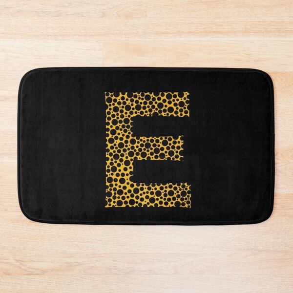 Item preview, Black polka dots on yellow monogram designed and sold by avion-en-papier.