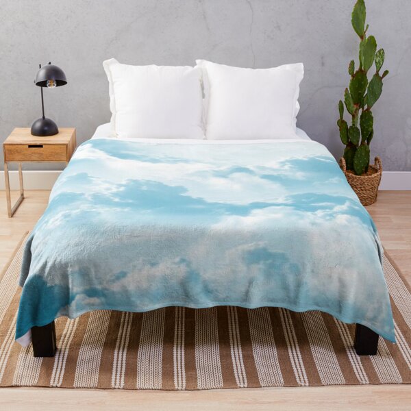 Item preview, Pure clouds white and blue clear sky view bestseller Throw blanket  designed and sold by August-E.