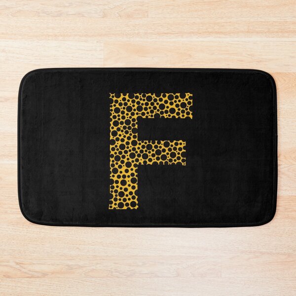 Item preview, Black polka dots on yellow monogram designed and sold by avion-en-papier.
