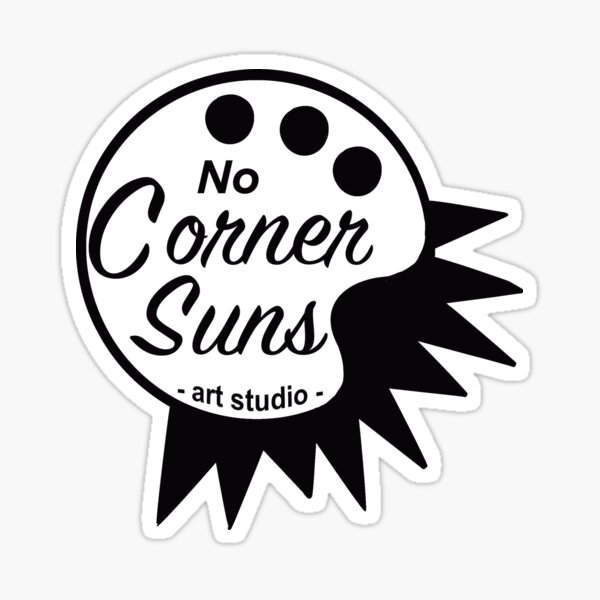 No Corner Suns Art Studio Logo Design Sticker