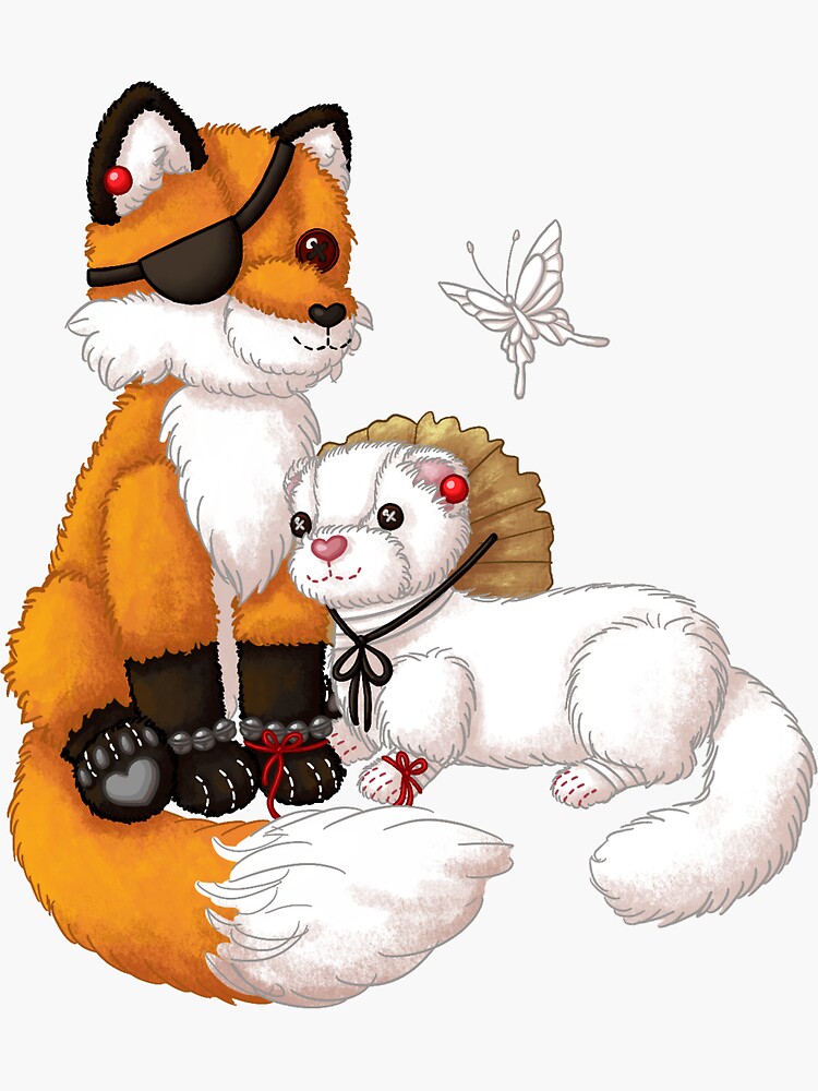 Hualian Plush Fox And Ferret Xie Lian And Hua Cheng Sticker For