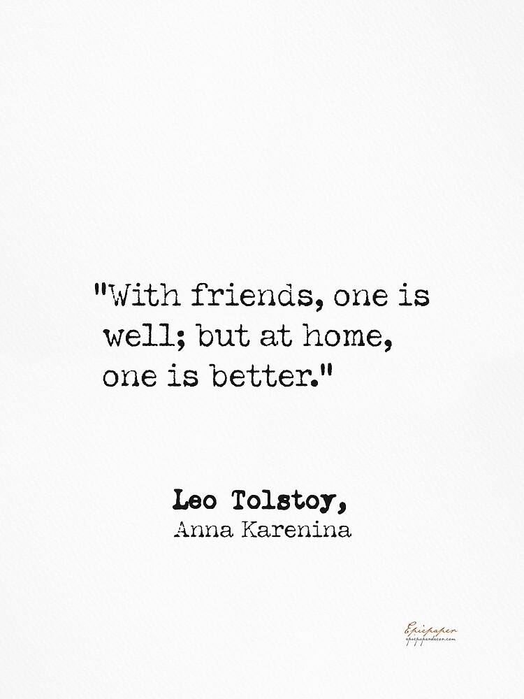 Carte De Vœux Leon Tolstoi Anna Karenine Citation 9 Par Pagarelov Redbubble