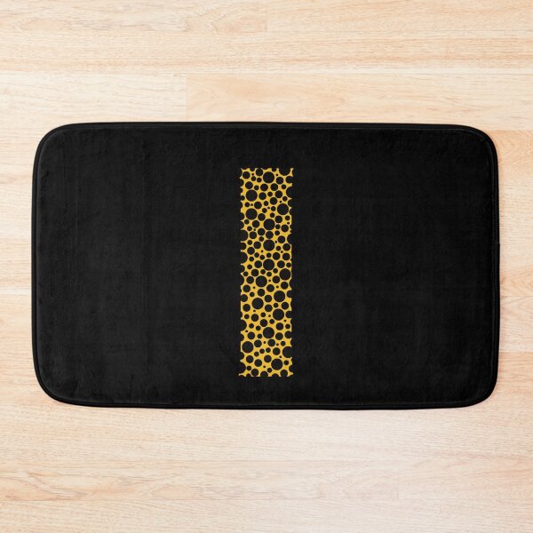 Item preview, Black polka dots on yellow monogram designed and sold by avion-en-papier.