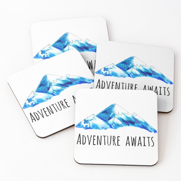 Item preview, Adventure Awaits, blue mountains designed and sold by WanderlustBunny.