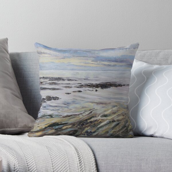 Melancholy Seas Throw Pillow