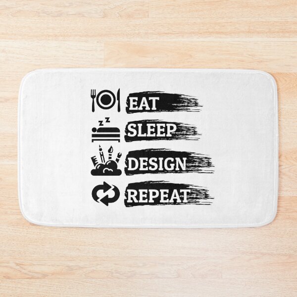 Item preview, sleep eat design repeat - phrase designed and sold by CreacionsMeraki.