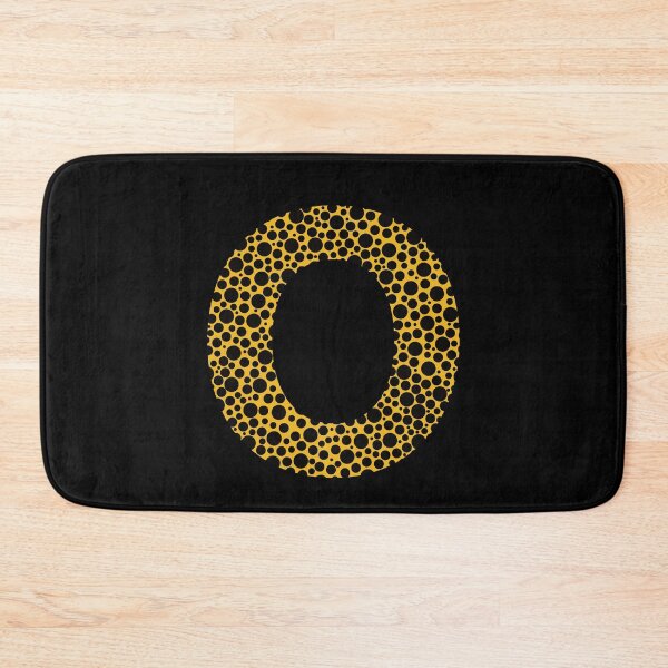 Item preview, Black polka dots on yellow monogram designed and sold by avion-en-papier.