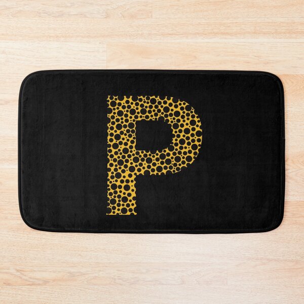 Item preview, Black polka dots on yellow monogram designed and sold by avion-en-papier.
