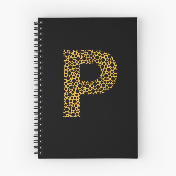 Item preview, Black polka dots on yellow monogram designed and sold by avion-en-papier.