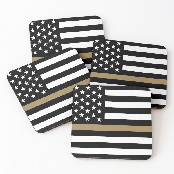 Item preview, AMERICAN FLAG - THIN GOLD LINE  designed and sold by WOOFANG.