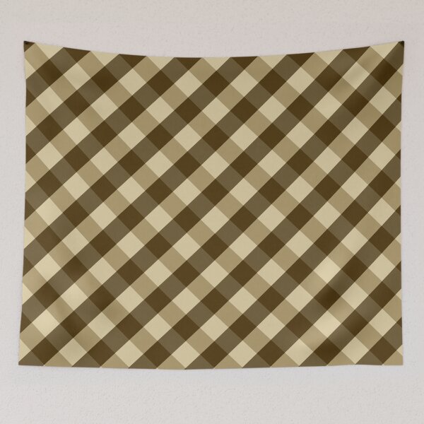 Item preview, Brown and Tan Retro 60s Check Gingham Plaid designed and sold by SqueakyRicardo.