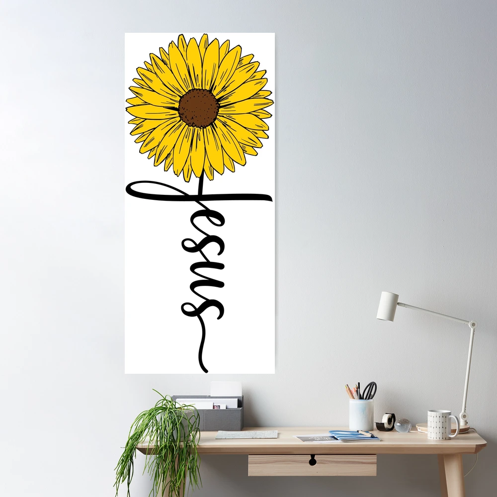 Yellow Faith Sunflower Christian Quote Pencil Case Christian Jesus God  Pencil Box Pen Box Large Storage Bag Gifts Stationery