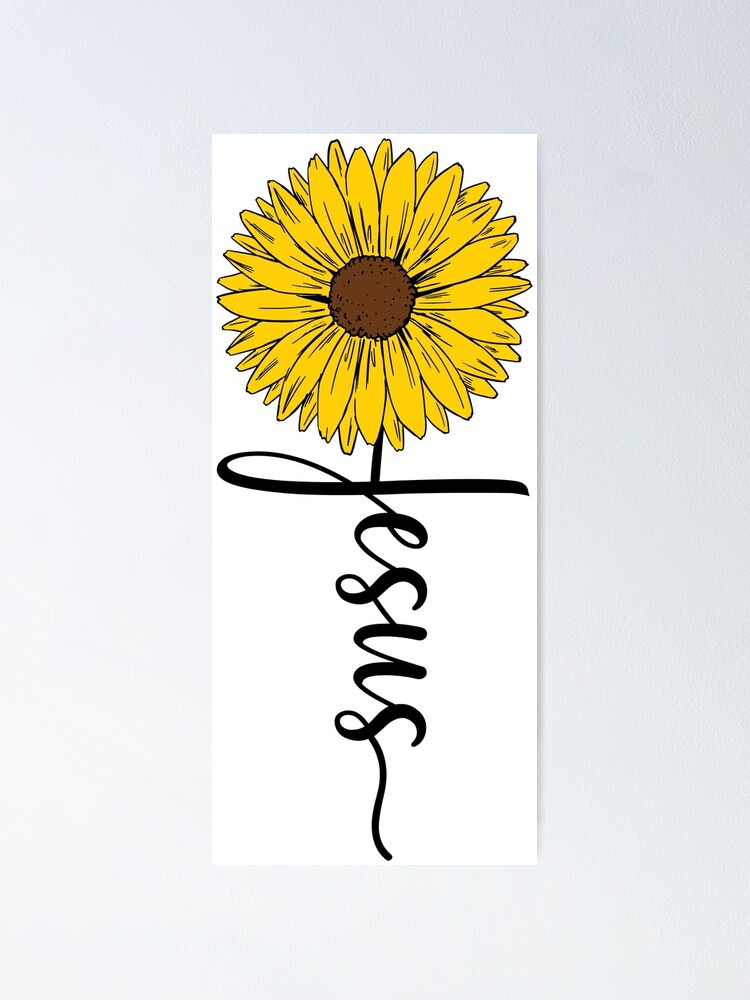 Jesus faith sunflower cross