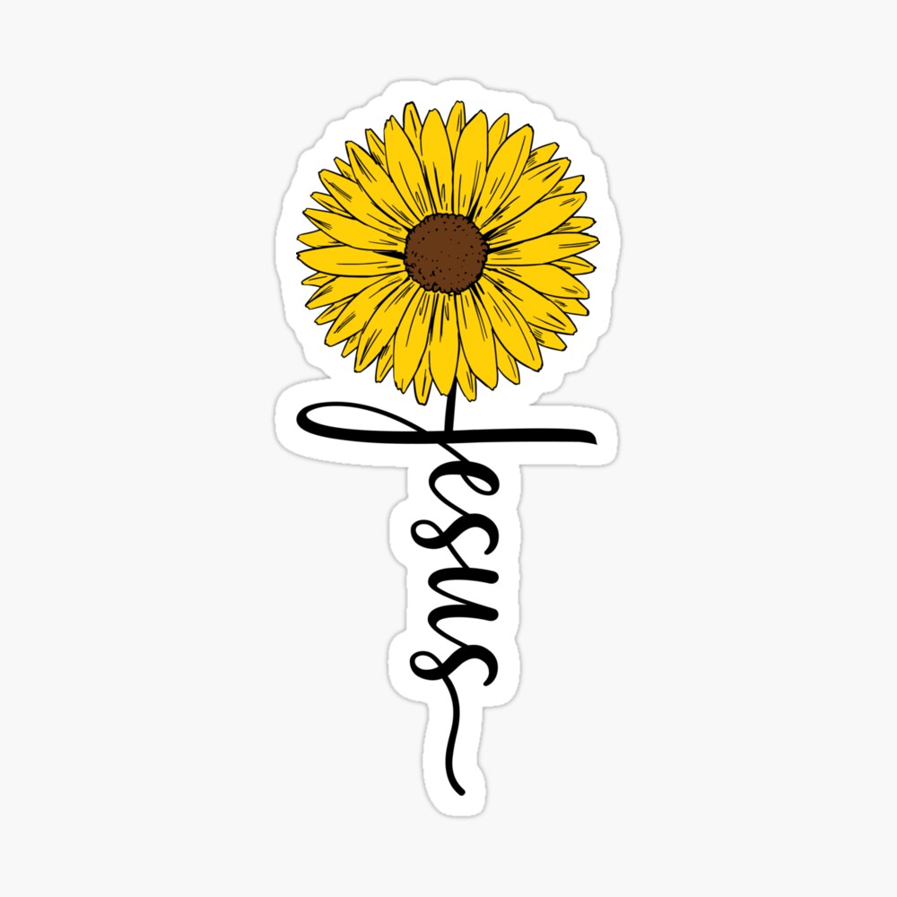 Jesus faith sunflower cross