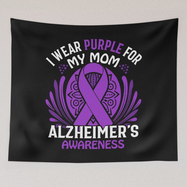 Item preview, I Wear Purple For My Mom Alzheimer's Disease Awareness Gift designed and sold by Best Designer.