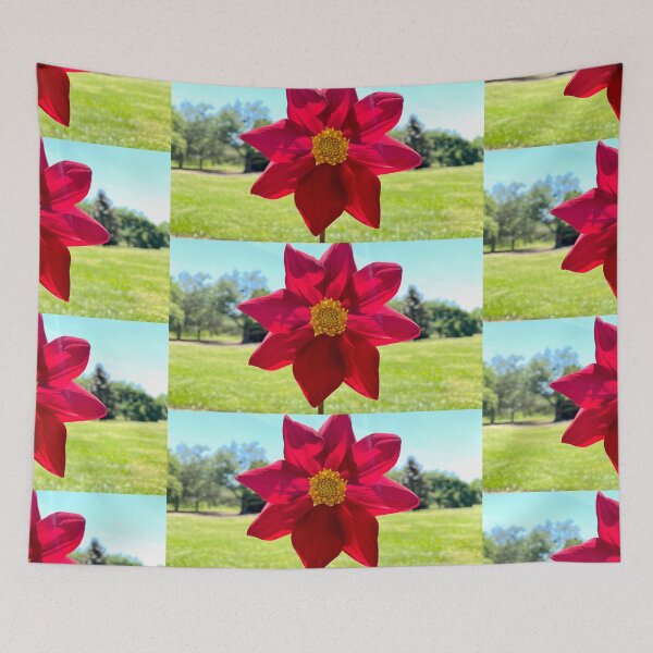 Item preview, Red Flower in Botanical Gardens (Virginia Beach) designed and sold by Braxton Tanaka.